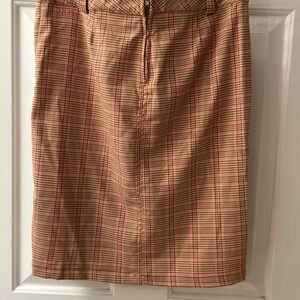 O'Neill Pink Tan Pencil Skirt Knee-Length Work